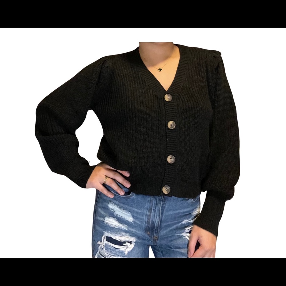 Women’s Puff Sleeve Knit Cardigan/Top NEW!